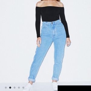American Apparel High-Waist Jean in light wash 29